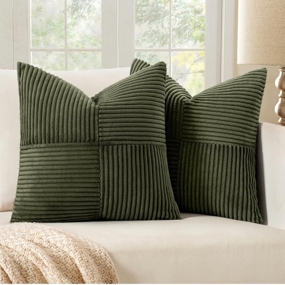 6 New Pillow Covers Corduroy like Fabric Bundle in Earth Tones New - Picture 15 of 16